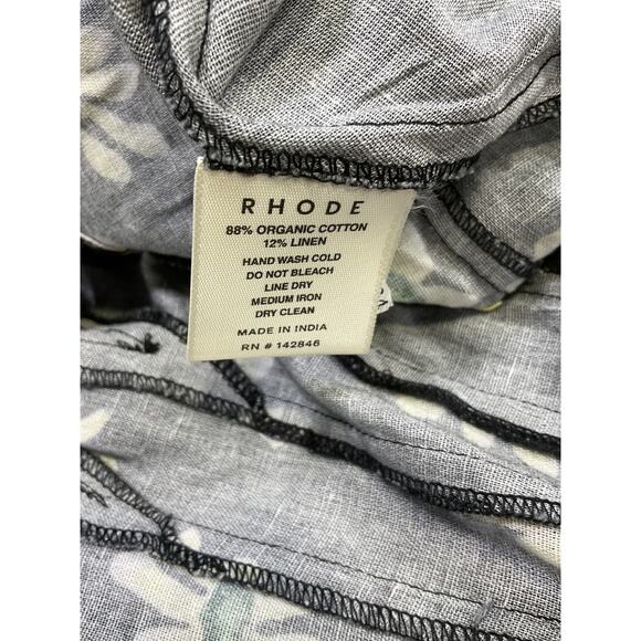 Rhode 'Ella' Black Cotton Linen Mini Dress Size XS - Picture 5 of 5